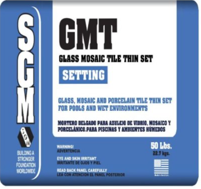 Glass mosaic Thin-set White 50 lb.