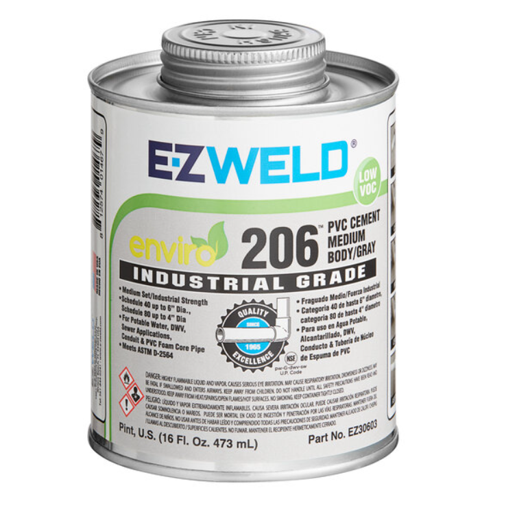 E-Z Weld 206 Gray Medium Body PVC Cement – Curchem BV