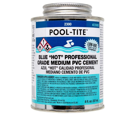 Pool-tite pvc cement blue